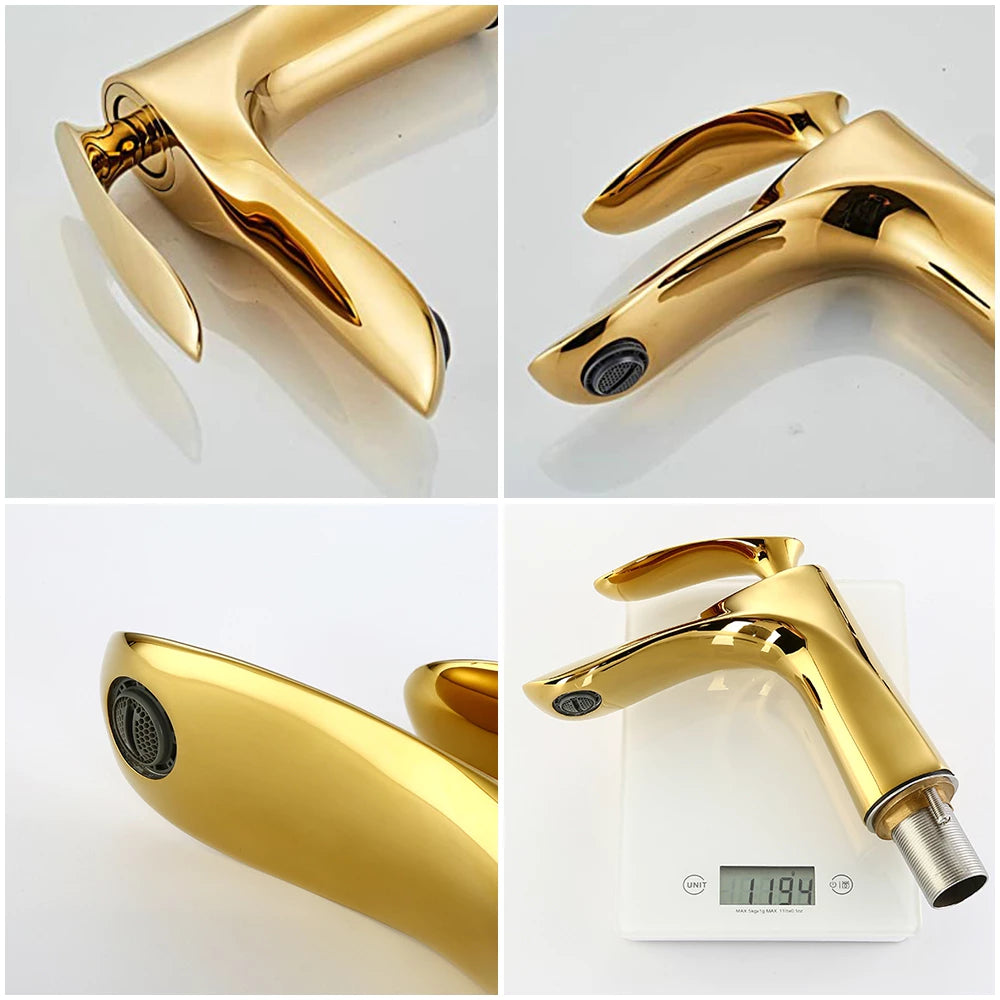 Torneira Luxea para Banheiro Monocomando Bica Baixa em Metal com Cascata de Luxo