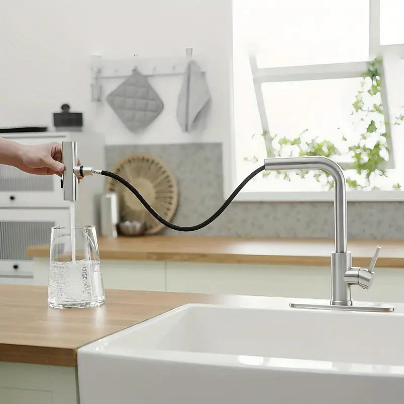 Torneira Cozinha Luxea Gourmet com Jato Cascata e Ducha Flexível