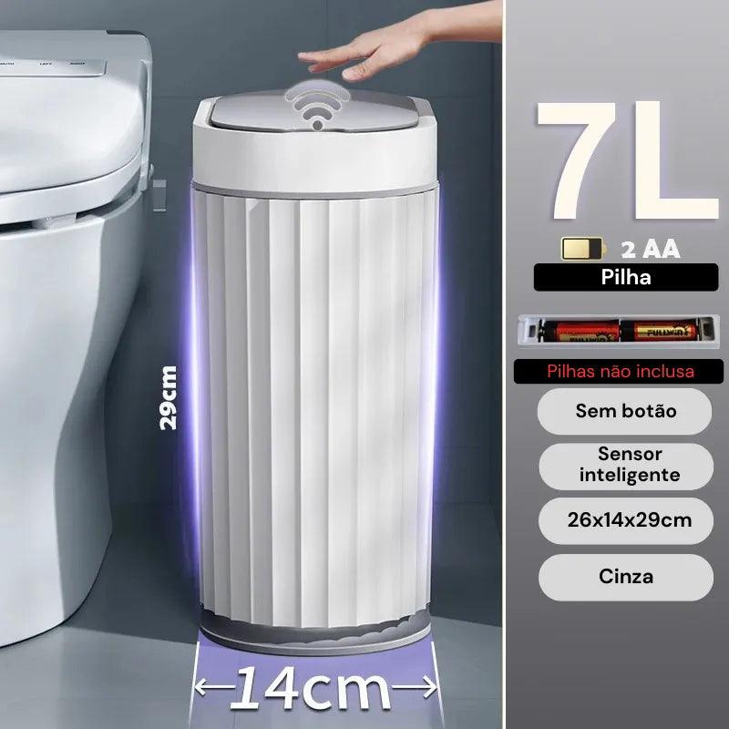Lixeira Inteligente com Sensor Automático para Banheiro e Cozinha